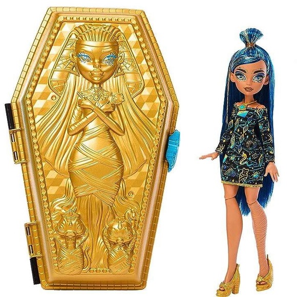 Monster High®: Cleo De Nile™ Doll with Boo-Jewelled Beauty Case Playset-New - Picture 7 of 8